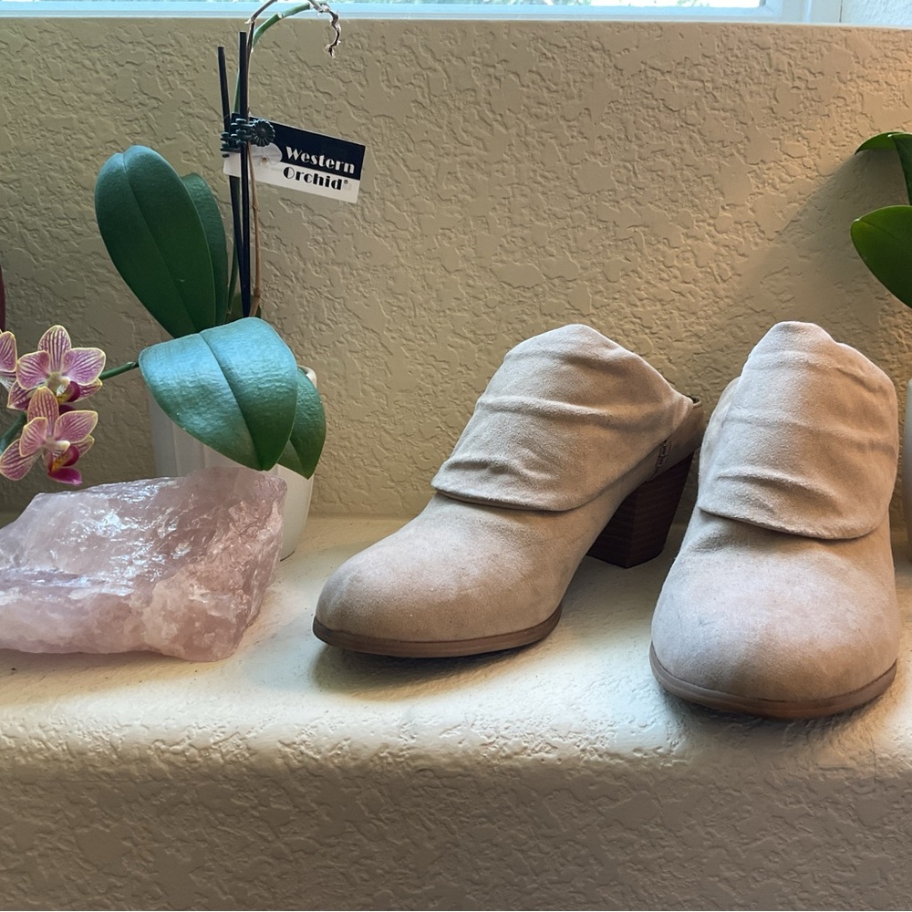 Women's Tan Faux Suede Ankle Boots